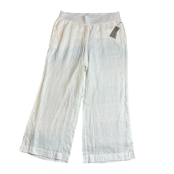 Soft Surrounding Womens White Wide Leg Aliso Point Linen Pants Size 1X NWT - Picture 1 of 13
